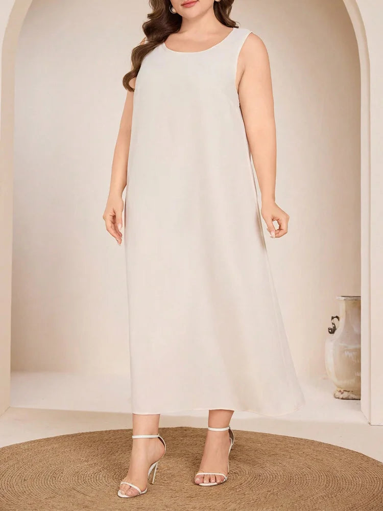 Contrast-Trim Cardigan & Maxi Dress Set