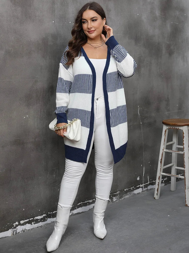Textured Balloon-Sleeve V-Neck Sweater