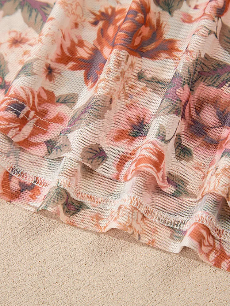 Floral Sheer Long-Sleeve Top