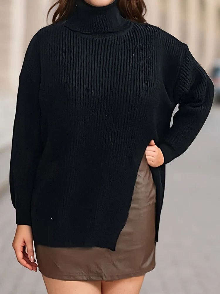 Floral-Appliqué Cable-Knit V-Neck Sweater