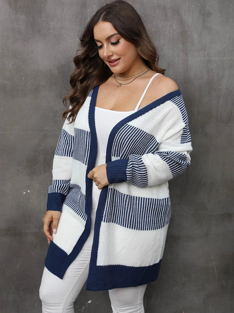 Textured Balloon-Sleeve V-Neck Sweater