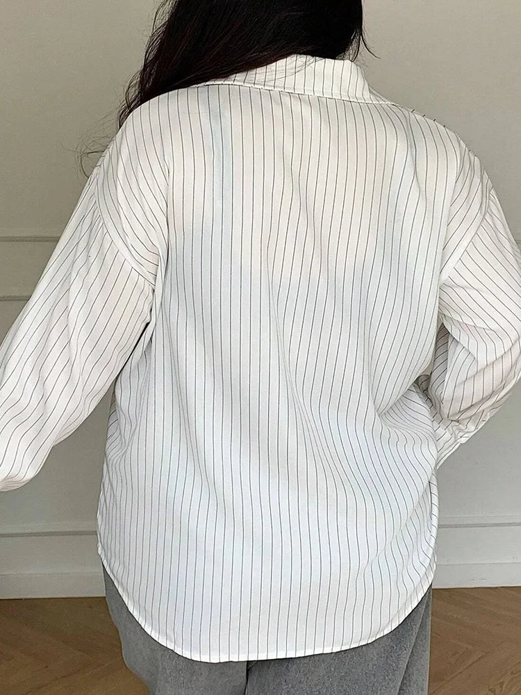 Pinstripe Relaxed Button-Down Shirt