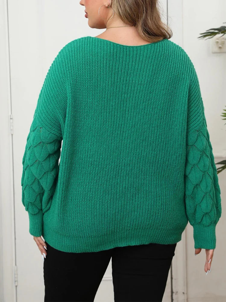 Off-Shoulder Textured Batwing Sweater