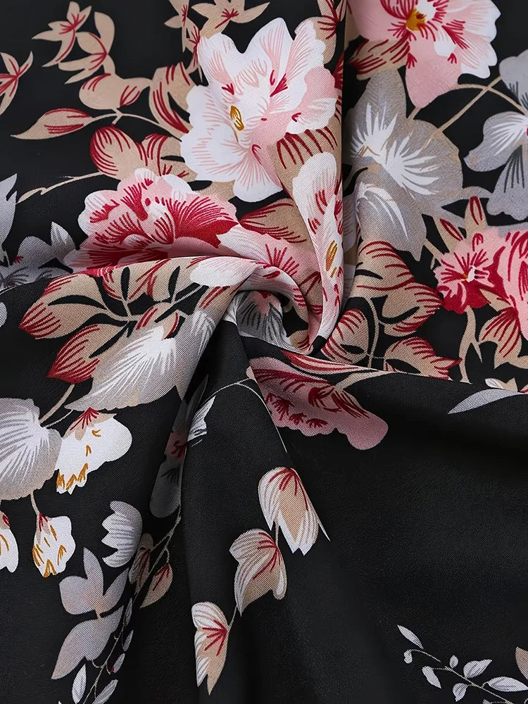 Floral Cami Dress & Tie-Front Cardigan Set