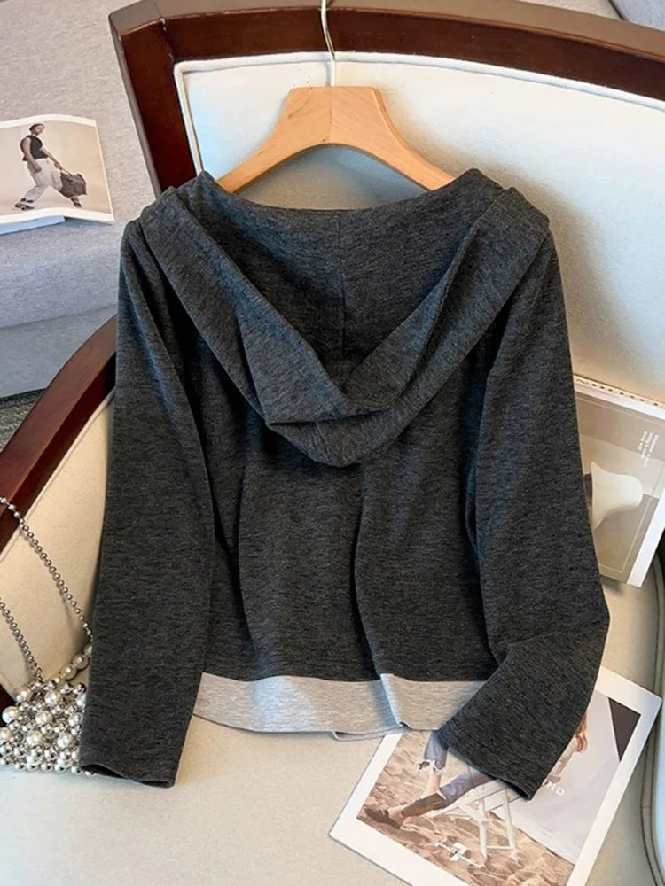 Hooded Henley Top & Flared Pants Set