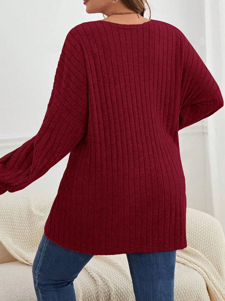 Ribbed Open-Front Longline Cardigan