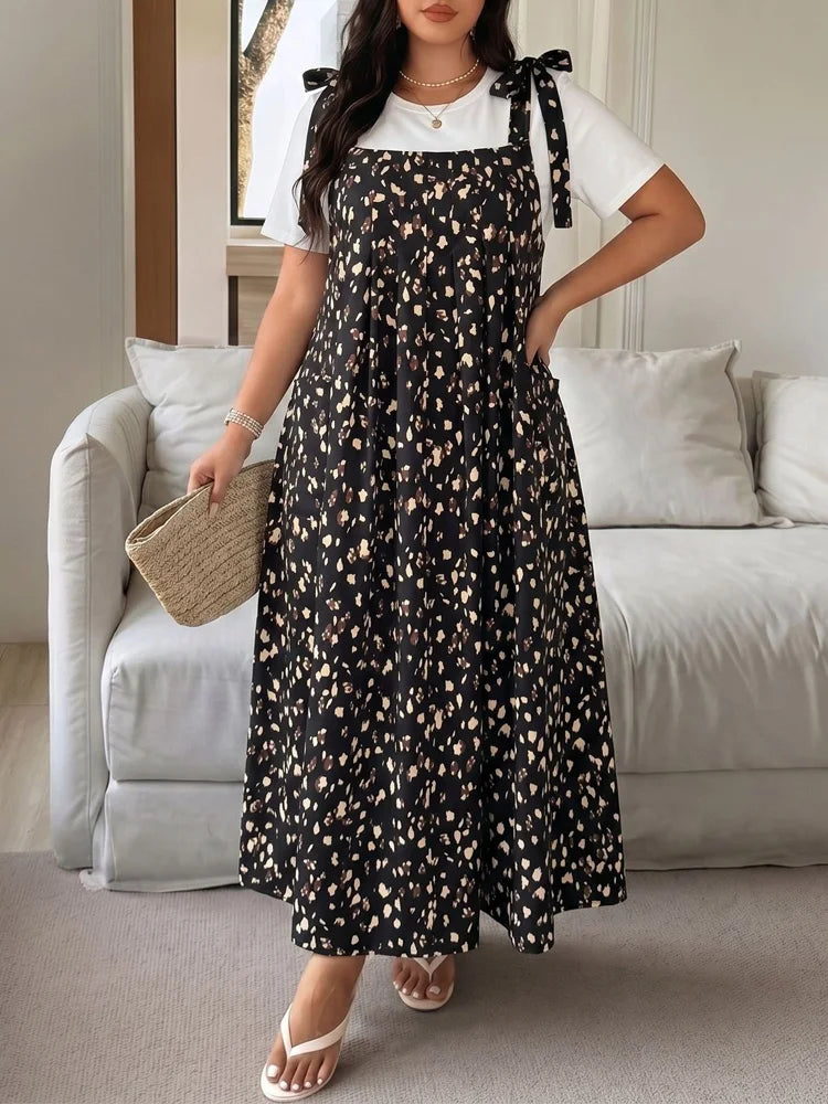Tie-Dye Pinafore Maxi Dress
