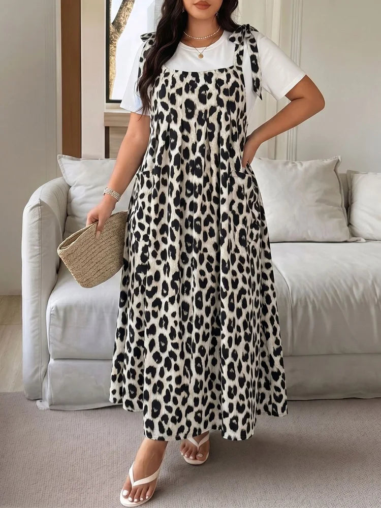Tie-Dye Pinafore Maxi Dress