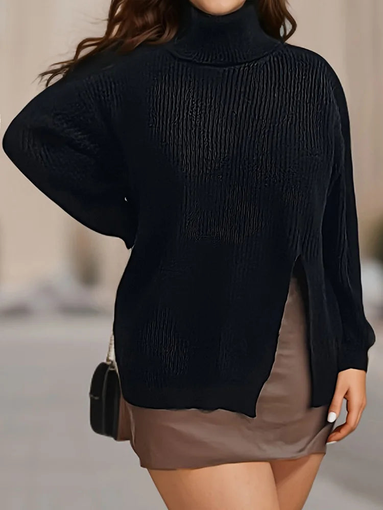Floral-Appliqué Cable-Knit V-Neck Sweater