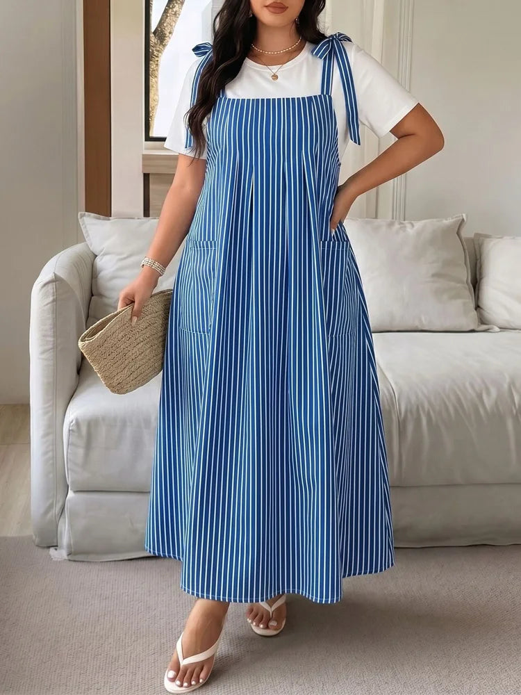 Tie-Dye Pinafore Maxi Dress