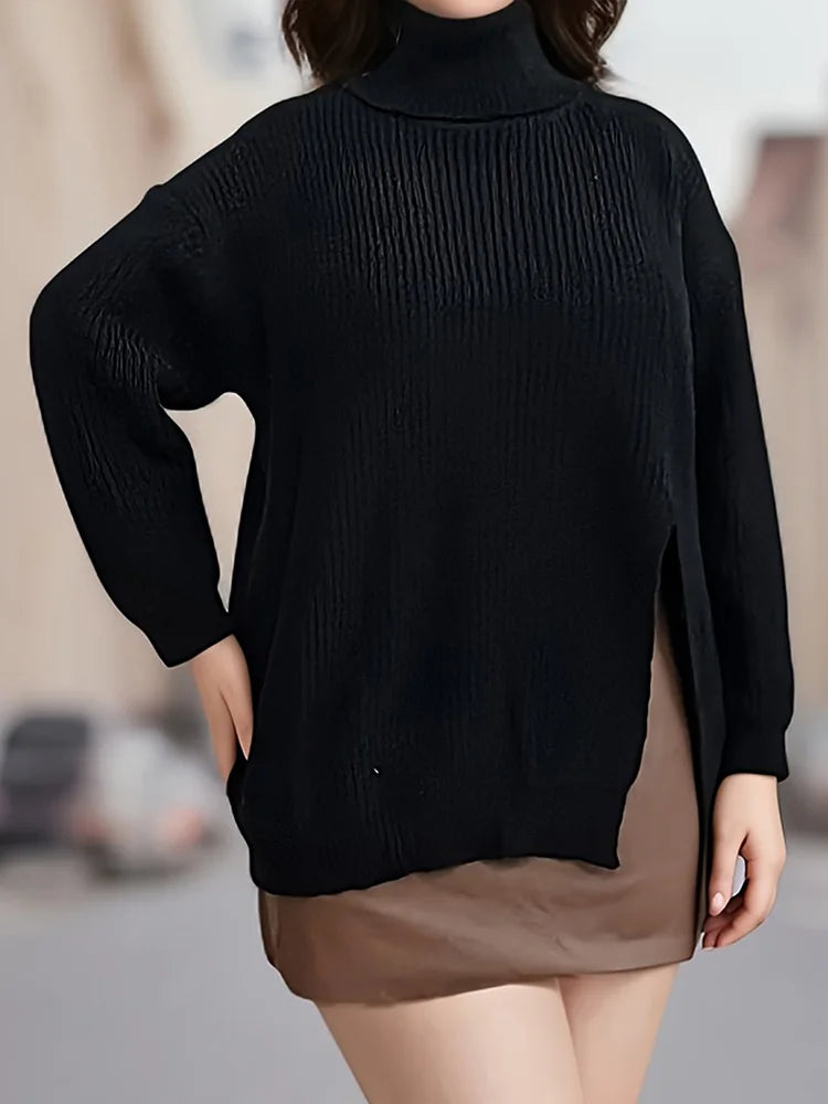 Floral-Appliqué Cable-Knit V-Neck Sweater