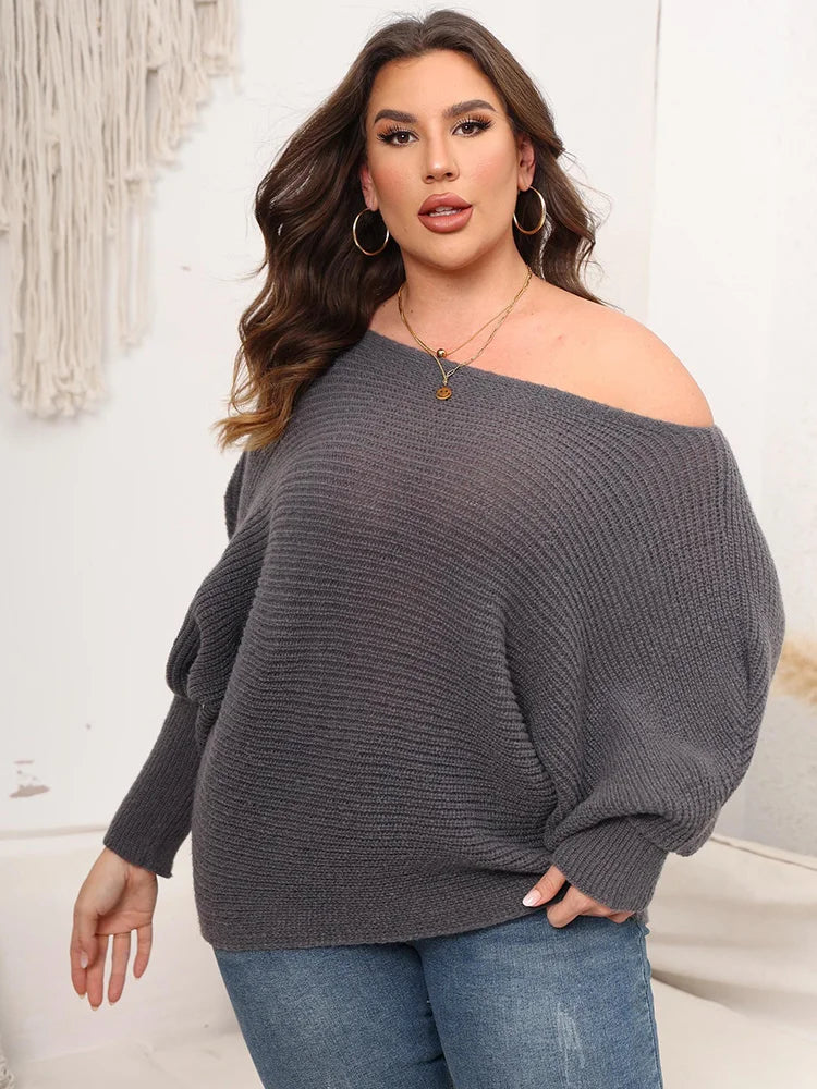 Off-Shoulder Batwing-Sleeve Sweater