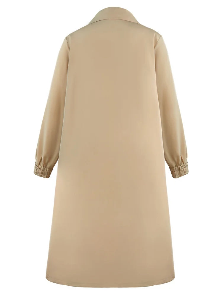 Double-Breasted Longline Trench Coat