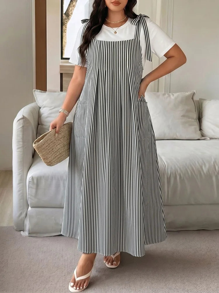 Tie-Dye Pinafore Maxi Dress