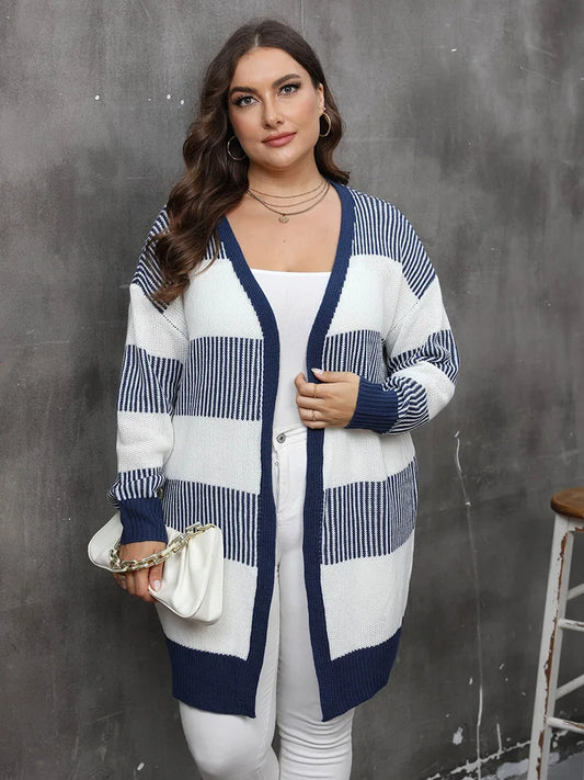 Textured Balloon-Sleeve V-Neck Sweater