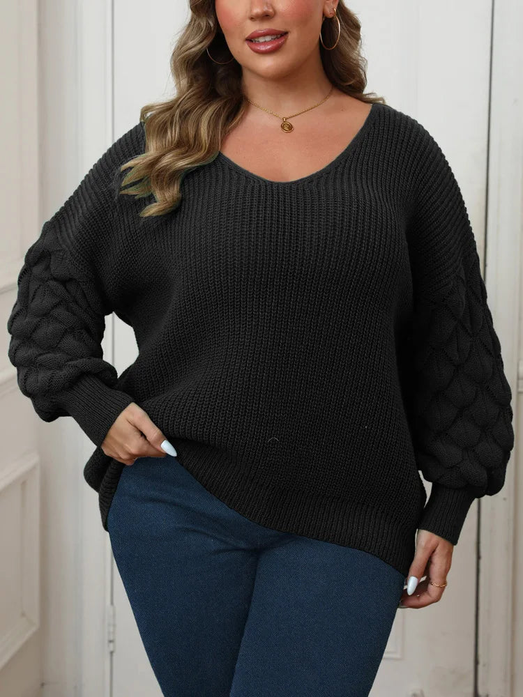Off-Shoulder Textured Batwing Sweater