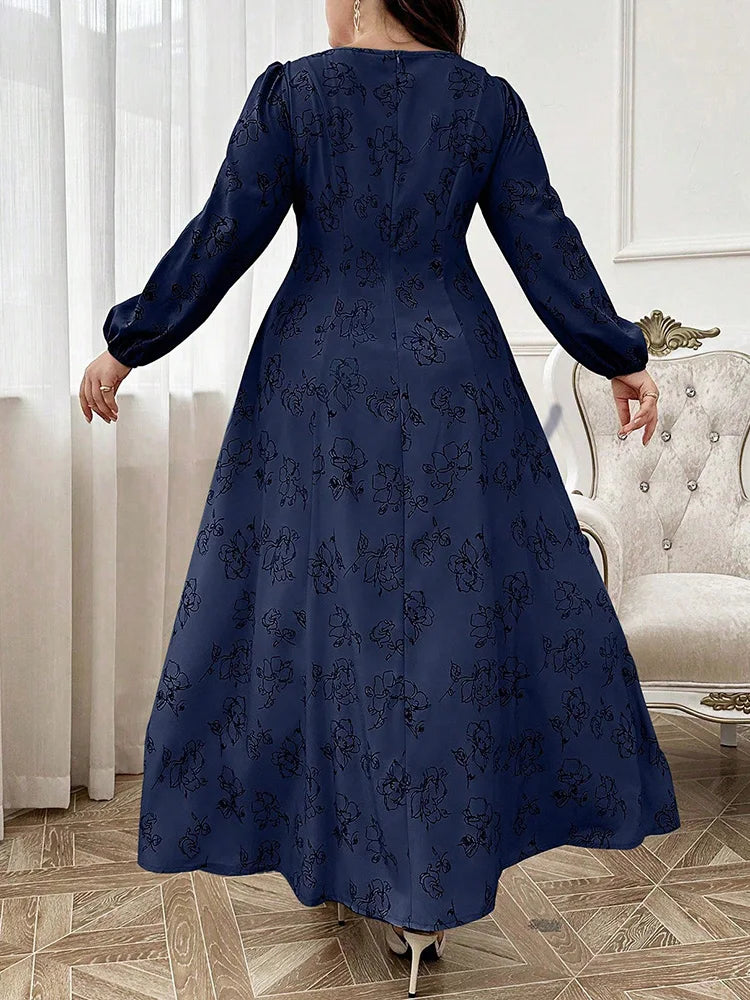 Jacquard Square-Neck Maxi Dress