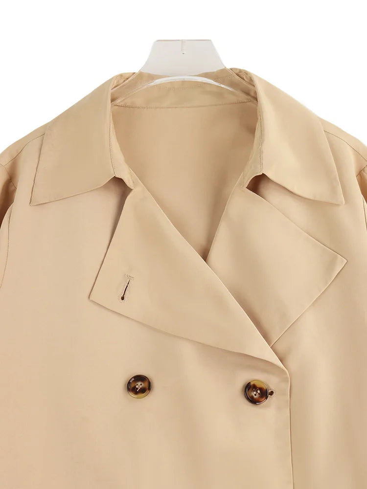 Double-Breasted Longline Trench Coat