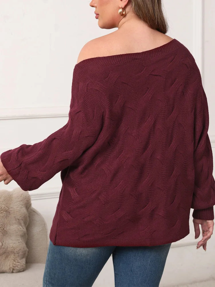Turtleneck Side-Slit Poncho Sweater