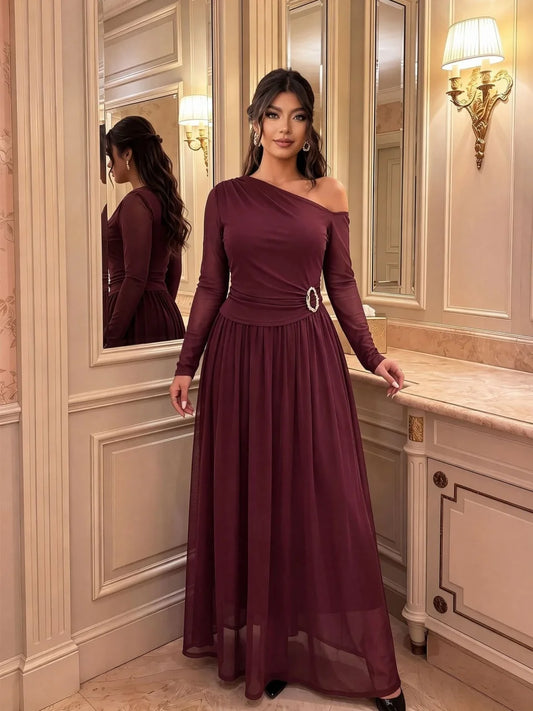 One-Shoulder Top & Maxi Skirt Set