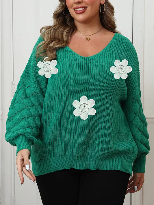 Bow-Appliqué Cable-Knit Cardigan