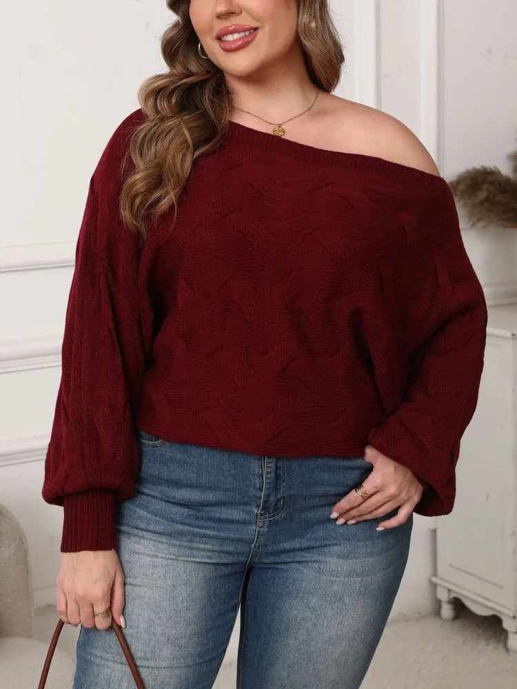 Turtleneck Side-Slit Poncho Sweater