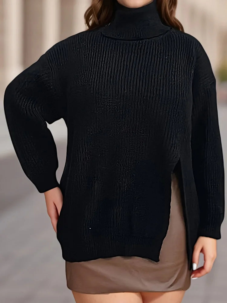 Floral-Appliqué Cable-Knit V-Neck Sweater