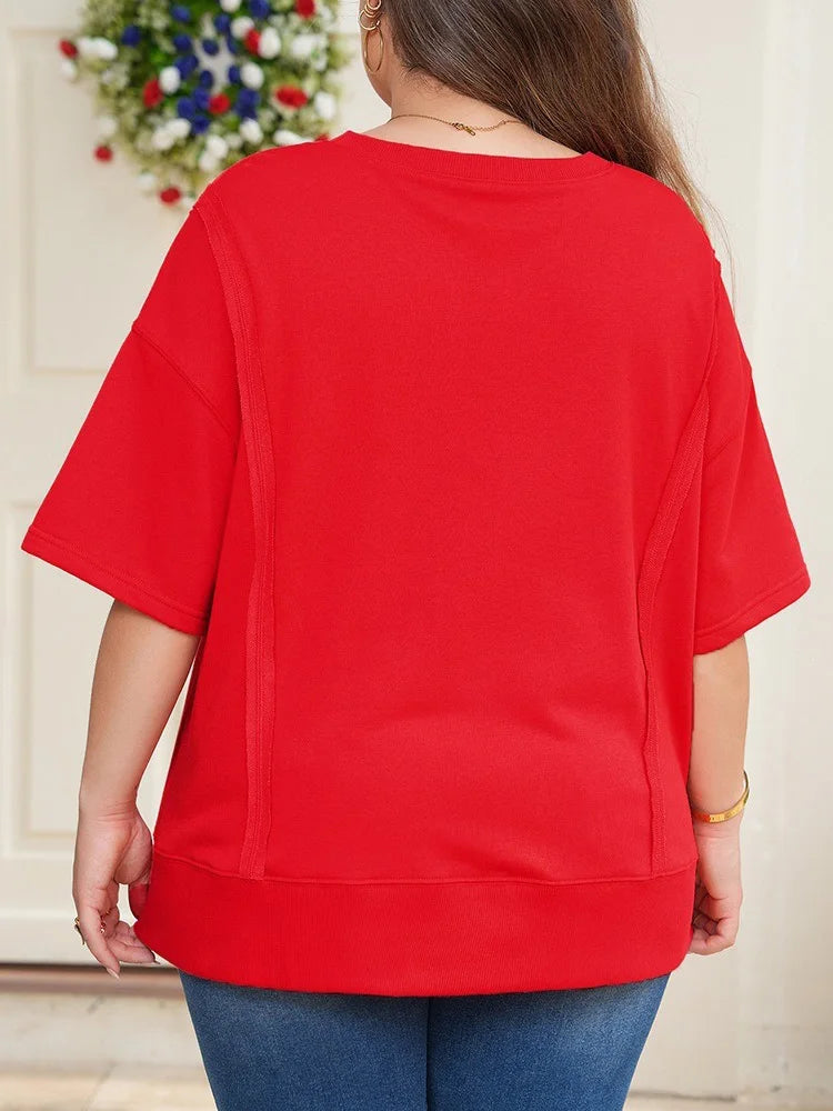 Split-Neck Side-Slit Relaxed Top