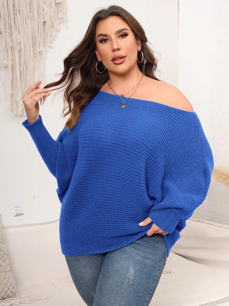 Off-Shoulder Batwing-Sleeve Sweater