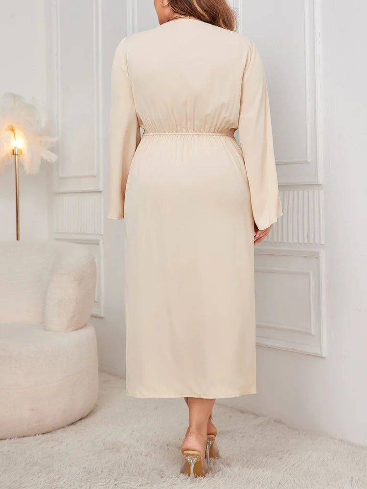 Twist-Front Asymmetric Maxi Dress
