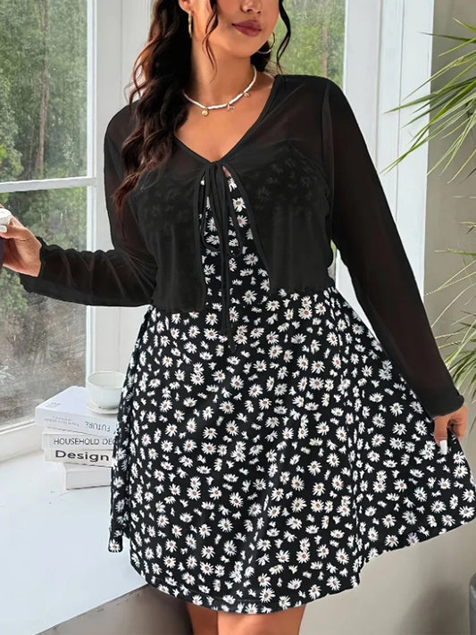Daisy Cami Dress & Tie-Front Cardigan Set