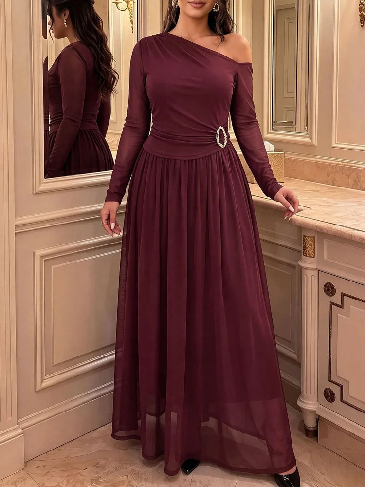 One-Shoulder Top & Maxi Skirt Set