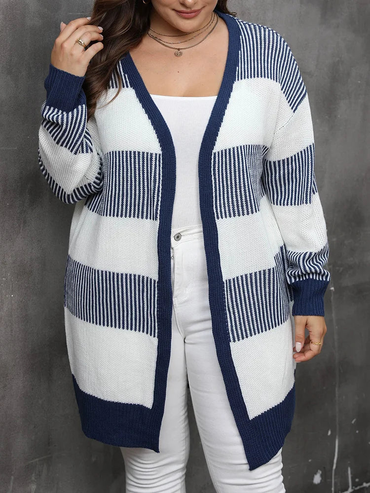 Textured Balloon-Sleeve V-Neck Sweater