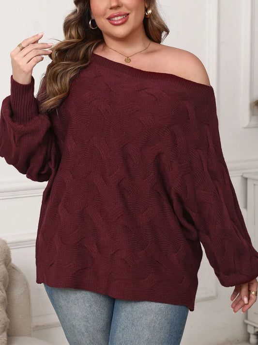 Turtleneck Side-Slit Poncho Sweater